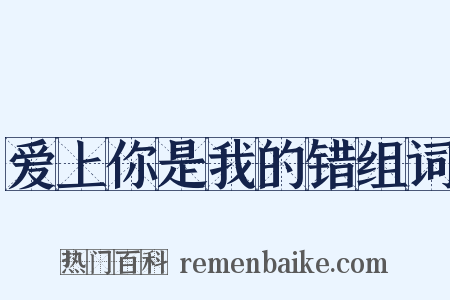 爱上你是我的错组词是什么意思的图片